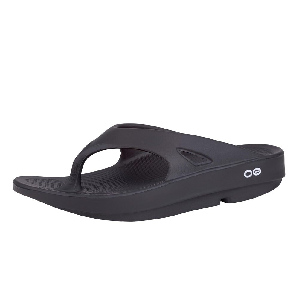 OOFOS OORIGINAL SANDAL, BLACK - MENS SIZE 10, WOMENS SIZE 12 - LIGHTWEIGHT REC
